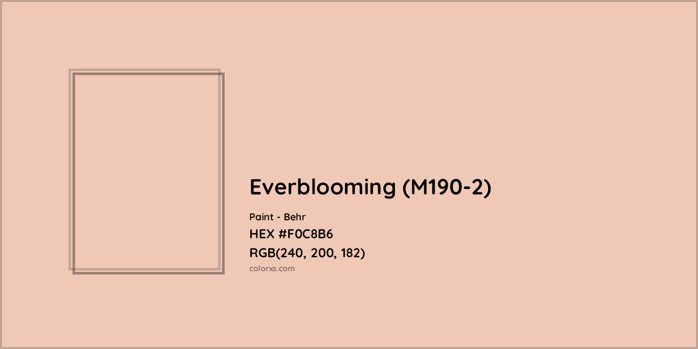 HEX #F0C8B6 Everblooming (M190-2) Paint Behr - Color Code