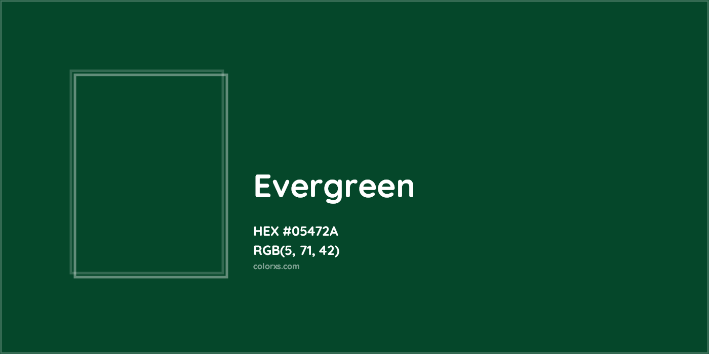 HEX #05472A Evergreen Color - Color Code