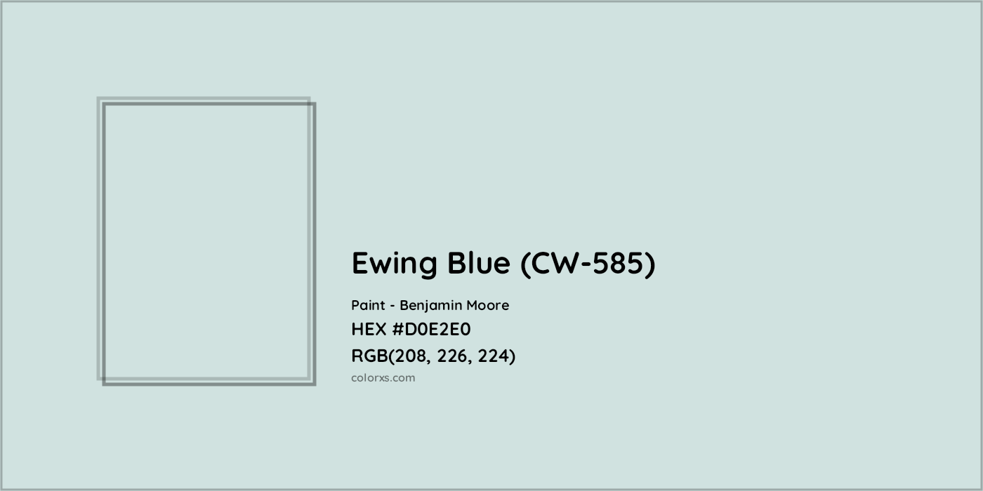 HEX #D0E2E0 Ewing Blue (CW-585) Paint Benjamin Moore - Color Code