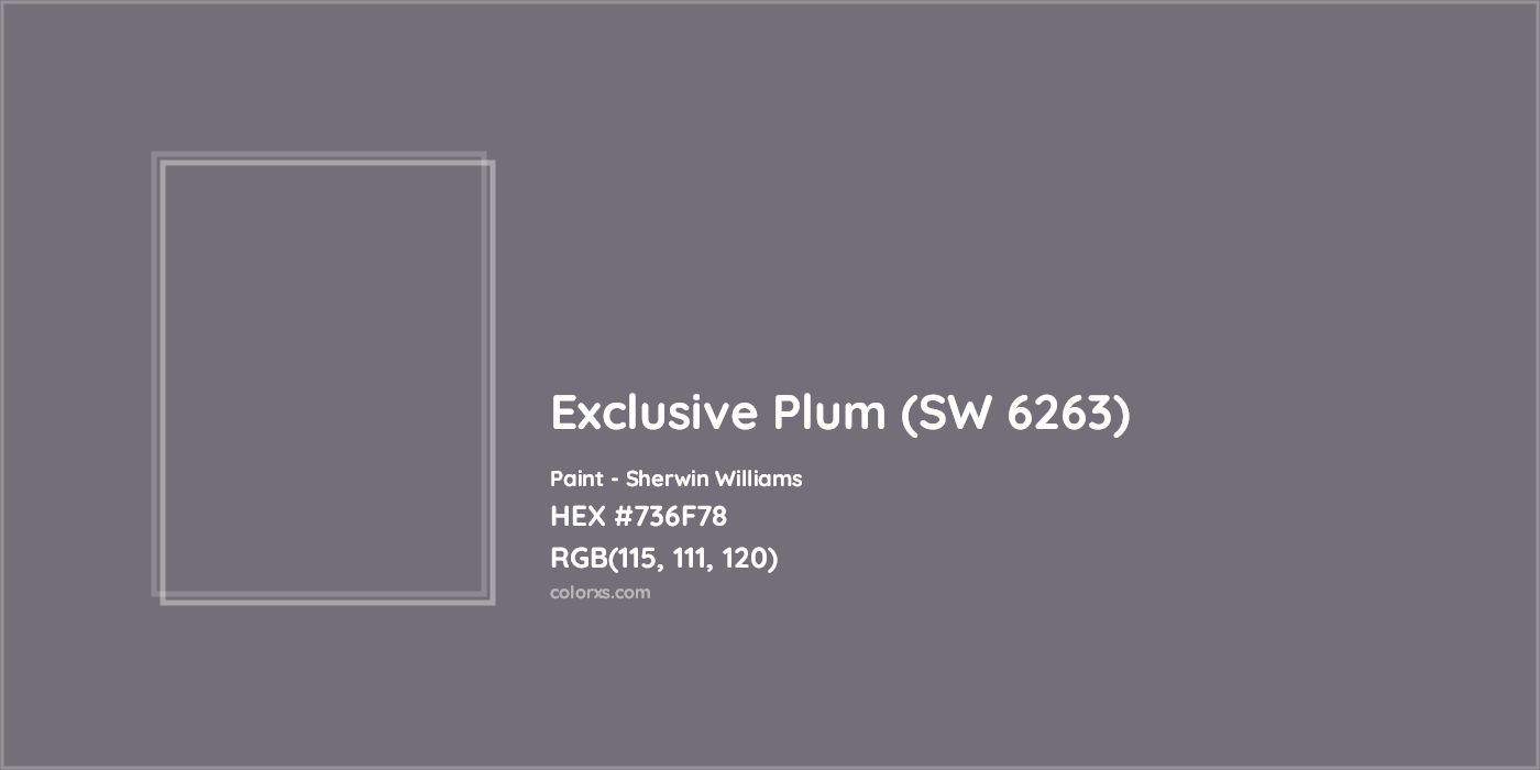 HEX #736F78 Exclusive Plum (SW 6263) Paint Sherwin Williams - Color Code