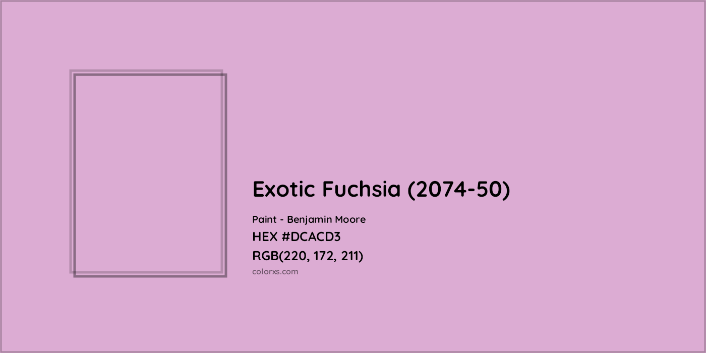 HEX #DCACD3 Exotic Fuchsia (2074-50) Paint Benjamin Moore - Color Code