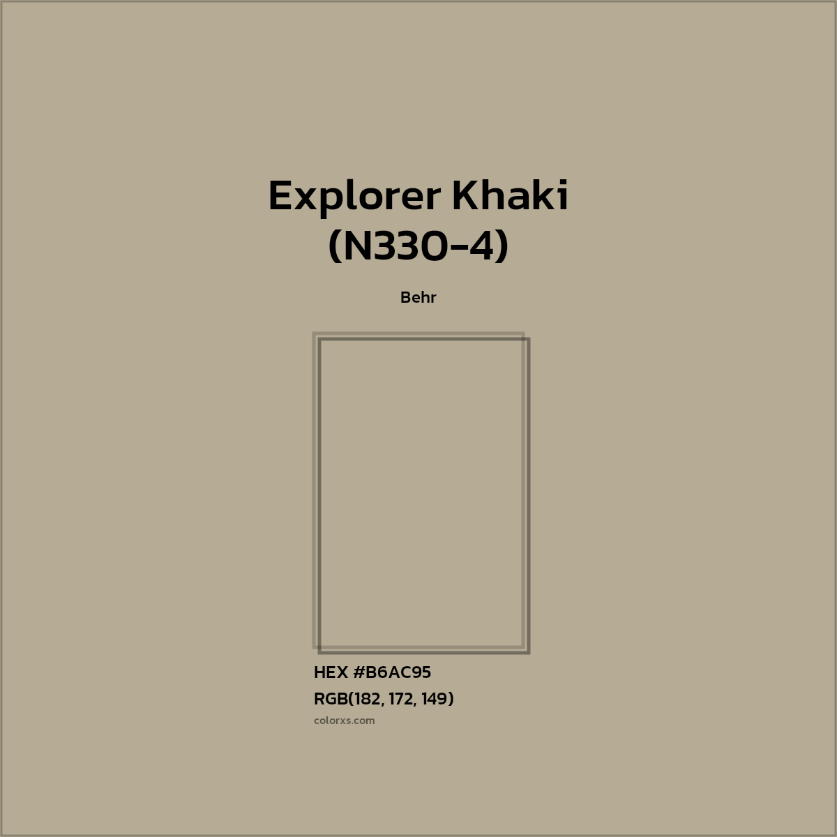 Behr Explorer Khaki (N3304) Paint color codes, similar paints and