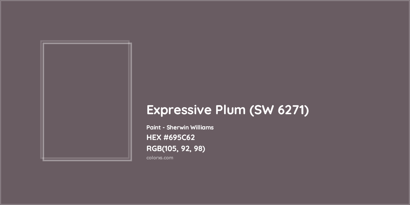 HEX #695C62 Expressive Plum (SW 6271) Paint Sherwin Williams - Color Code