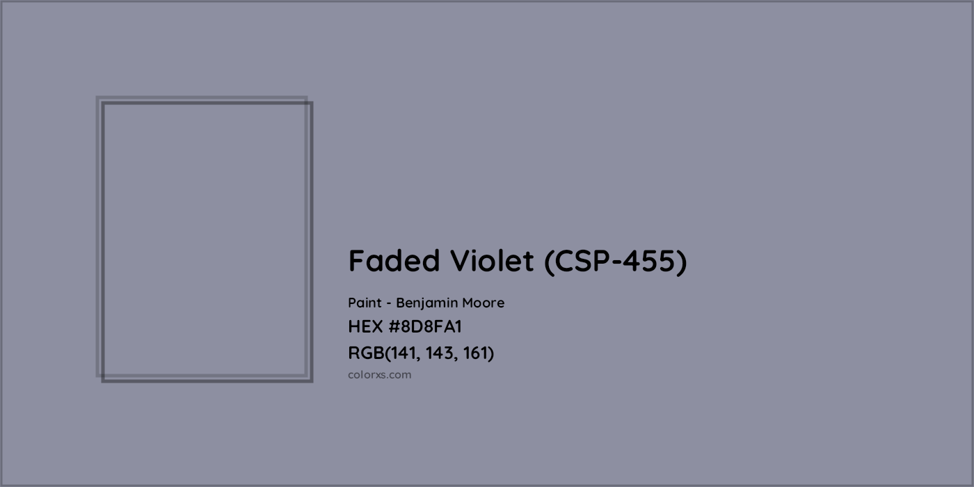 HEX #8D8FA1 Faded Violet (CSP-455) Paint Benjamin Moore - Color Code