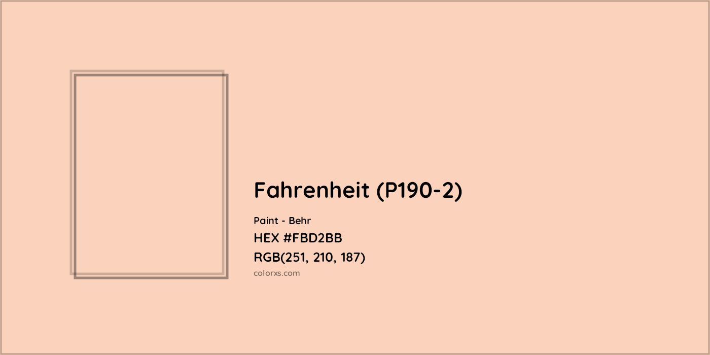 HEX #FBD2BB Fahrenheit (P190-2) Paint Behr - Color Code