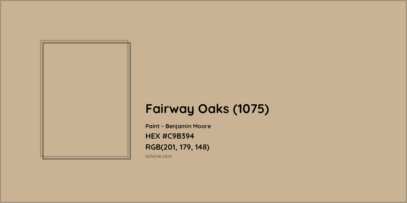 HEX #C9B394 Fairway Oaks (1075) Paint Benjamin Moore - Color Code