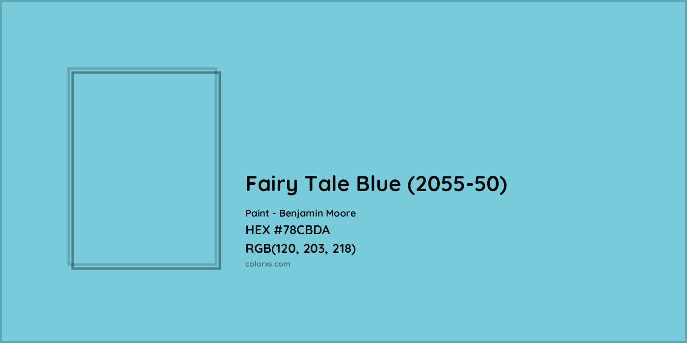 HEX #78CBDA Fairy Tale Blue (2055-50) Paint Benjamin Moore - Color Code