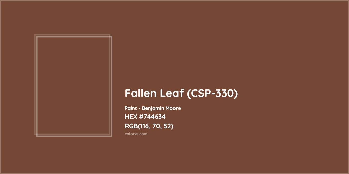 HEX #744634 Fallen Leaf (CSP-330) Paint Benjamin Moore - Color Code