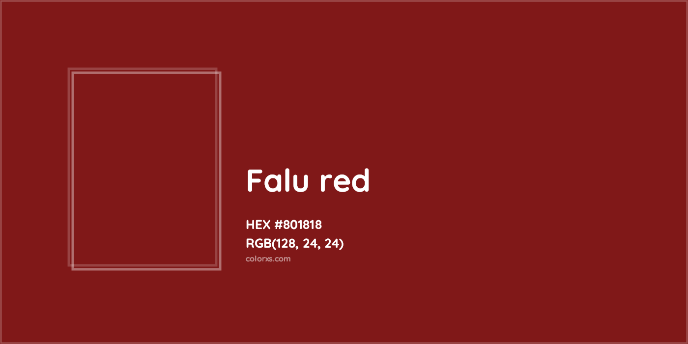 HEX #801818 Falu red Color - Color Code