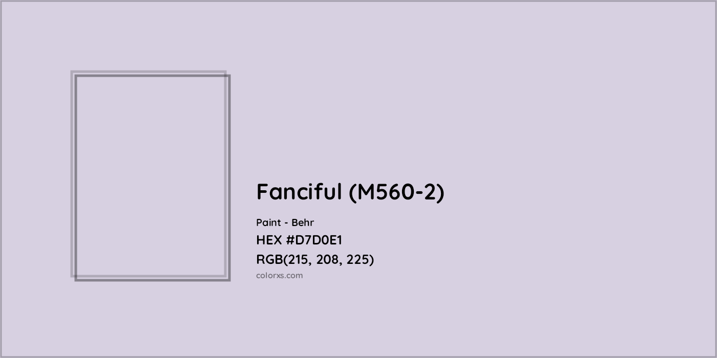 HEX #D7D0E1 Fanciful (M560-2) Paint Behr - Color Code