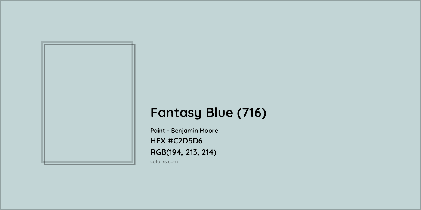 HEX #C2D5D6 Fantasy Blue (716) Paint Benjamin Moore - Color Code