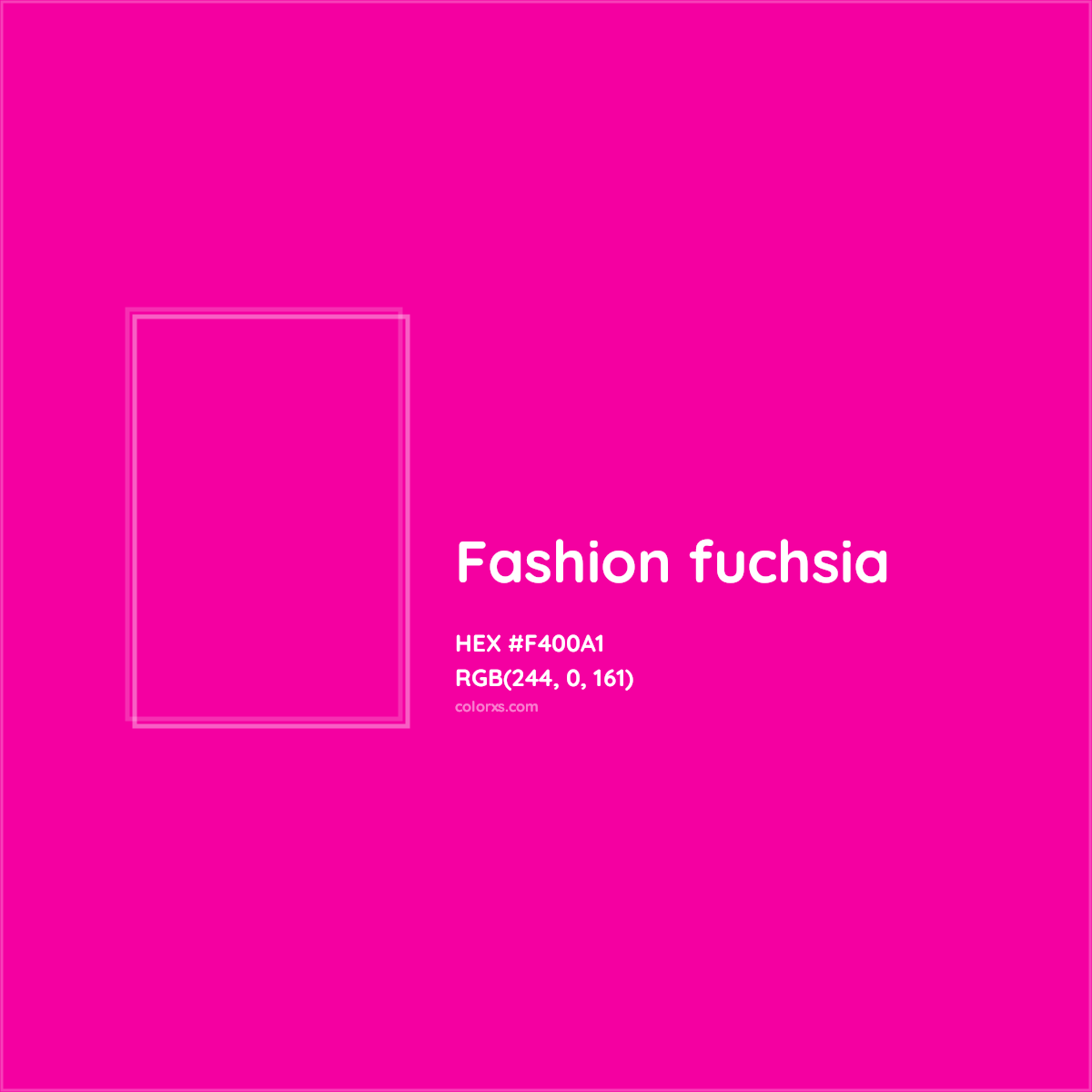 HEX #F400A1 Fashion fuchsia Other - Color Code