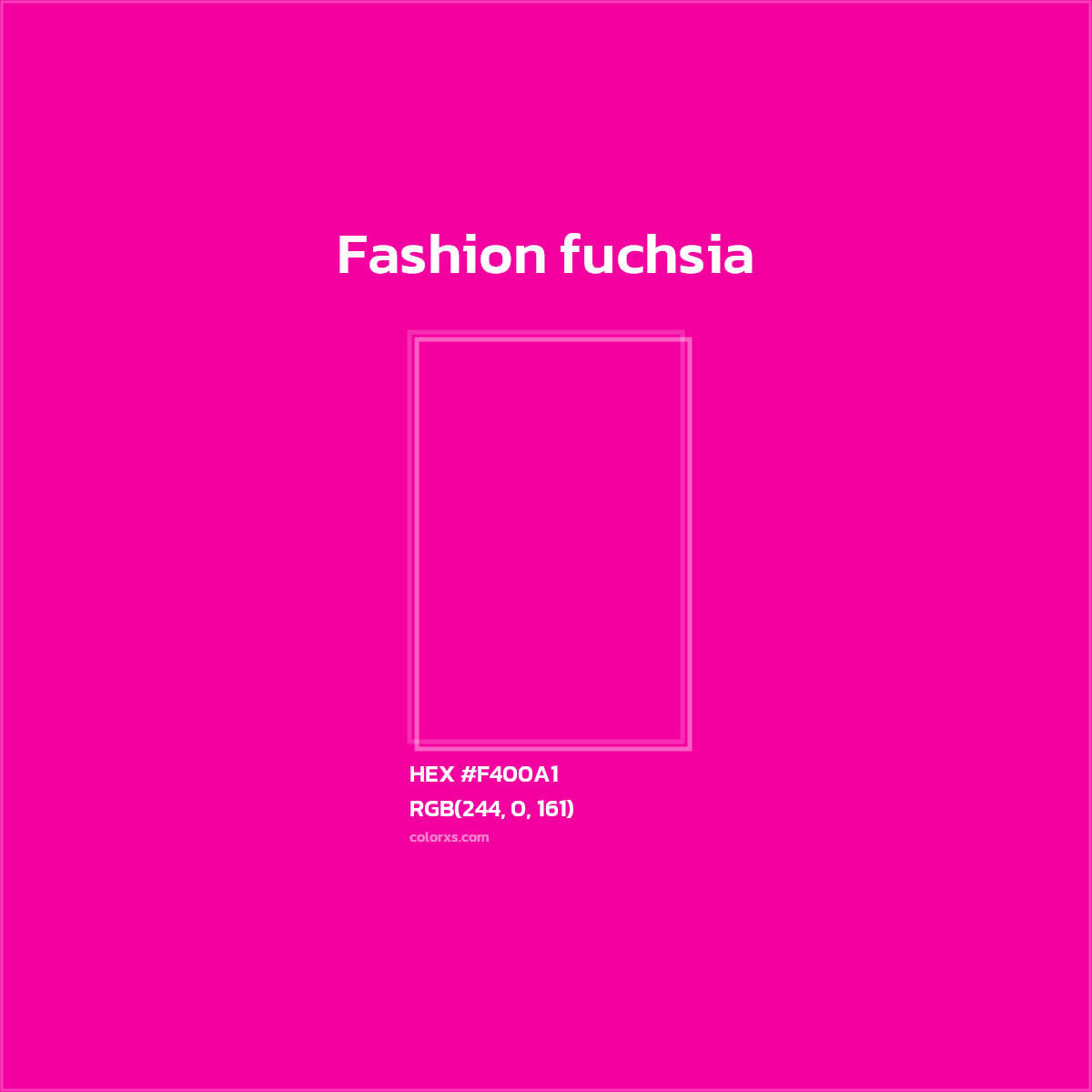 HEX #F400A1 Fashion fuchsia Other - Color Code