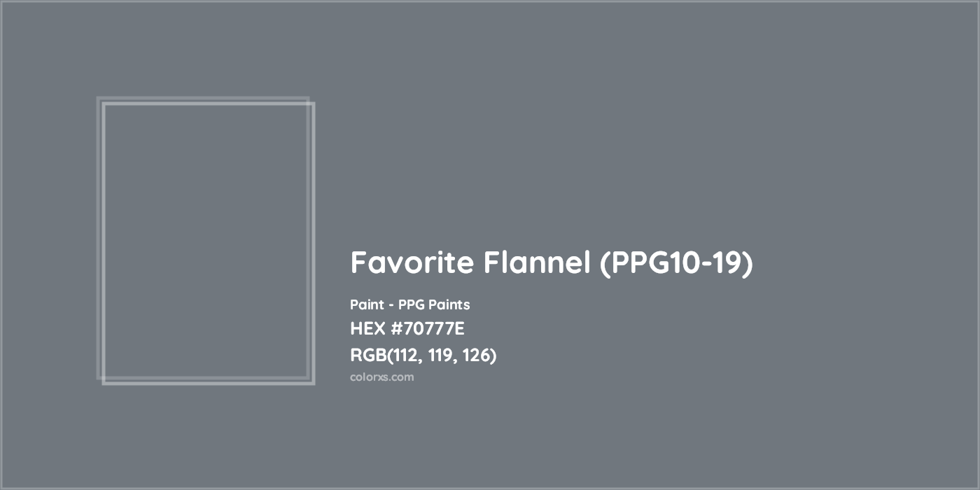 HEX #70777E Favorite Flannel (PPG10-19) Paint PPG Paints - Color Code