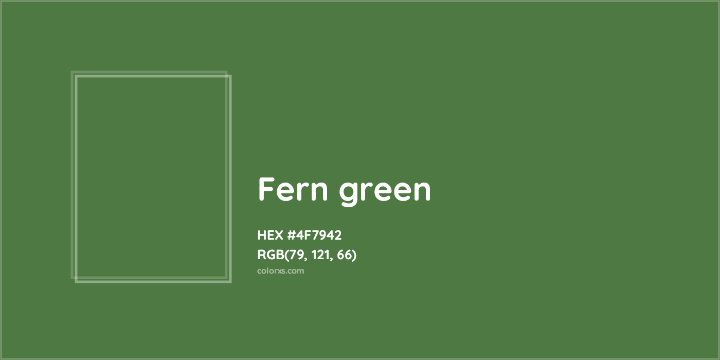 HEX #4F7942 Fern green Color - Color Code