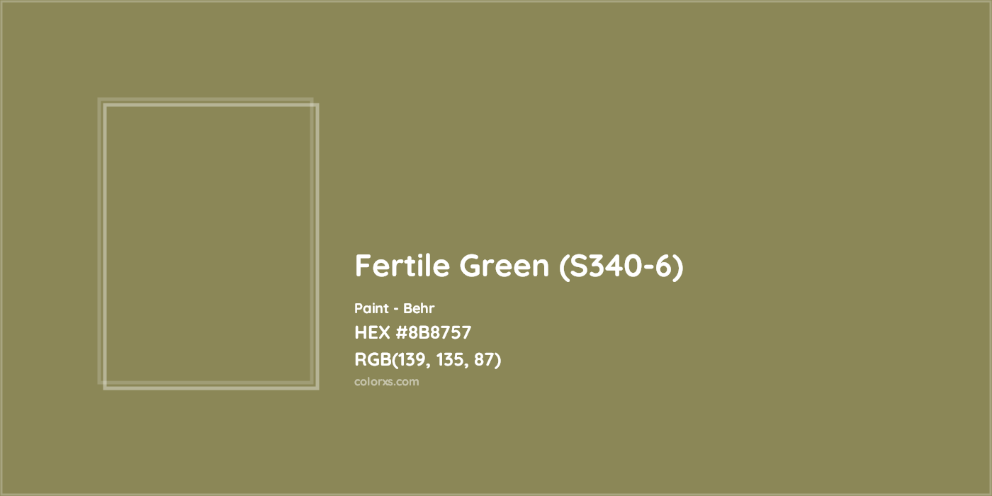 HEX #8B8757 Fertile Green (S340-6) Paint Behr - Color Code