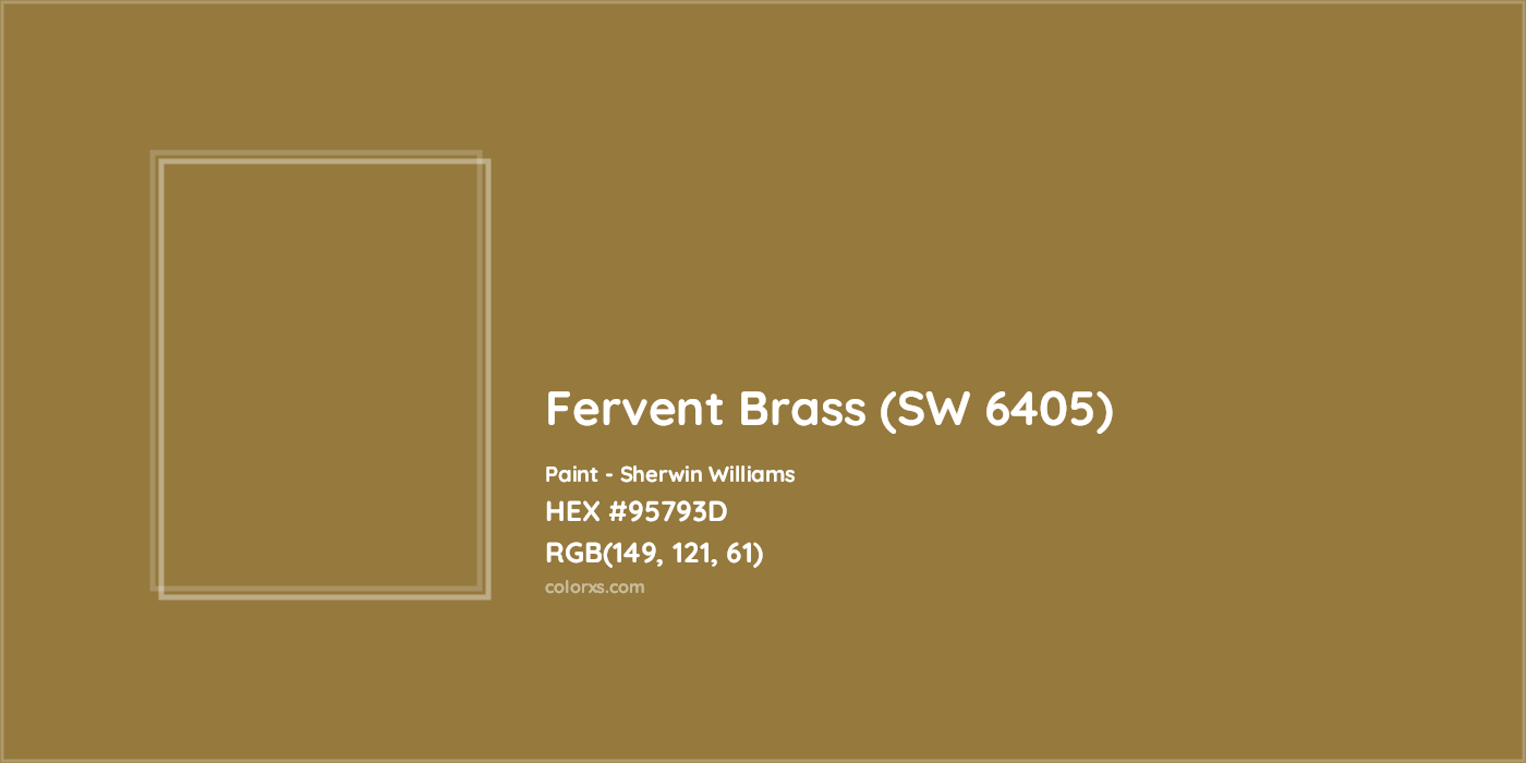 HEX #95793D Fervent Brass (SW 6405) Paint Sherwin Williams - Color Code