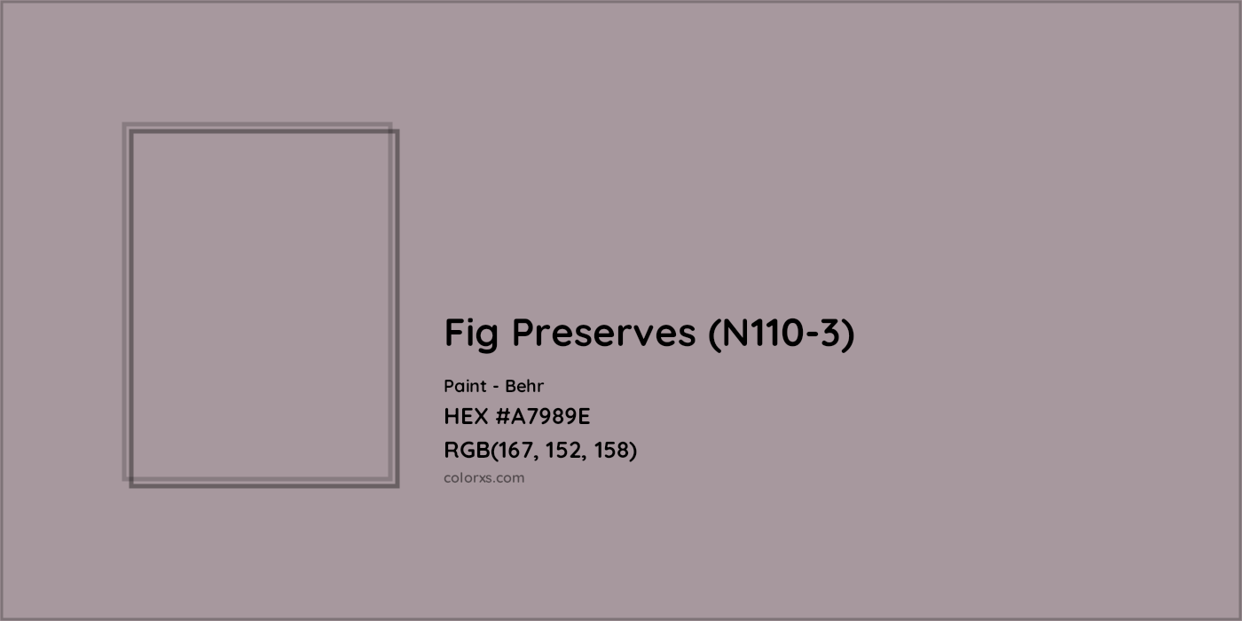 HEX #A7989E Fig Preserves (N110-3) Paint Behr - Color Code