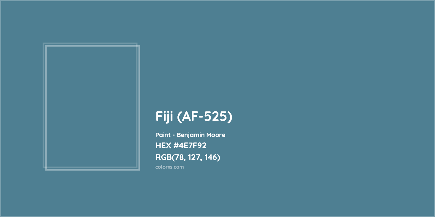 HEX #4E7F92 Fiji (AF-525) Paint Benjamin Moore - Color Code