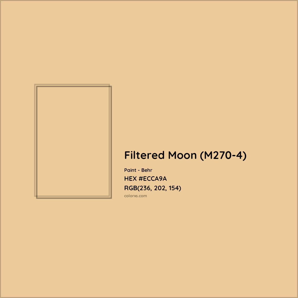 HEX #ECCA9A Filtered Moon (M270-4) Paint Behr - Color Code