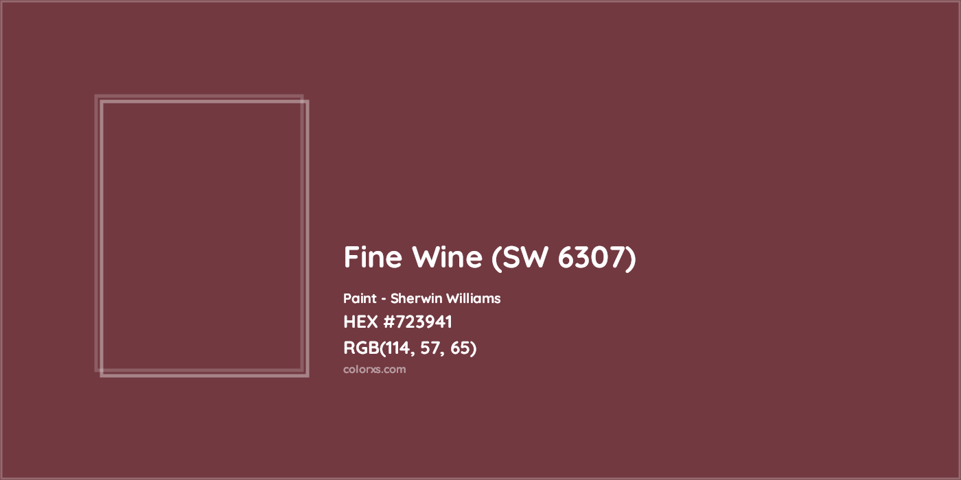 HEX #723941 Fine Wine (SW 6307) Paint Sherwin Williams - Color Code