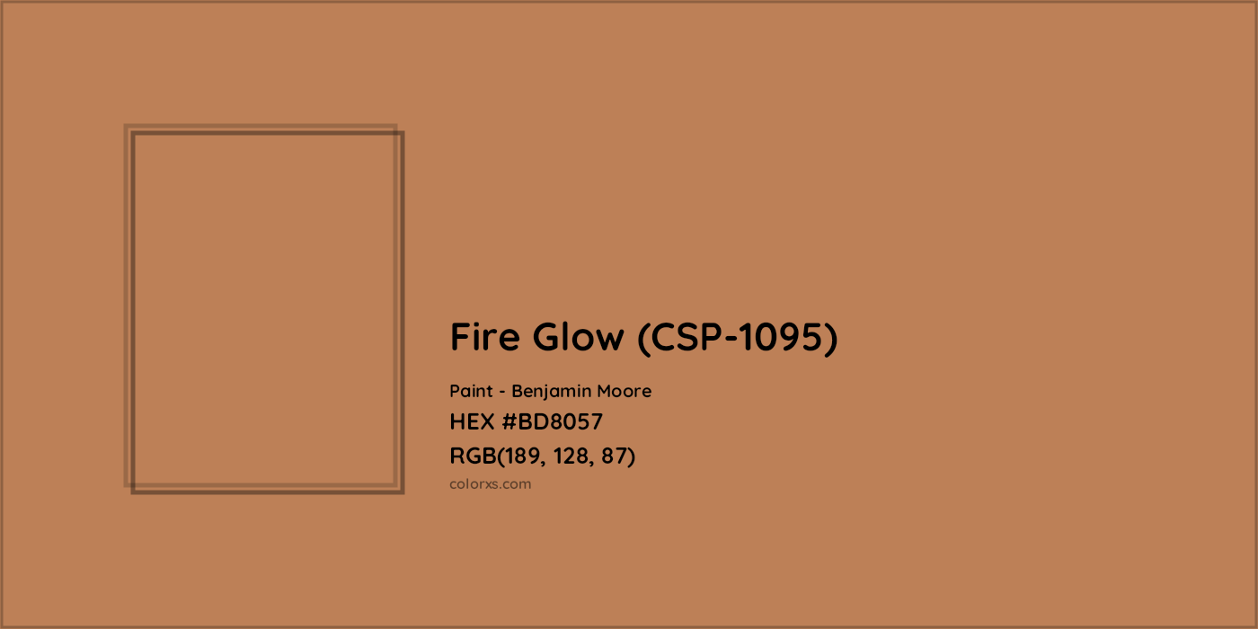 HEX #BD8057 Fire Glow (CSP-1095) Paint Benjamin Moore - Color Code