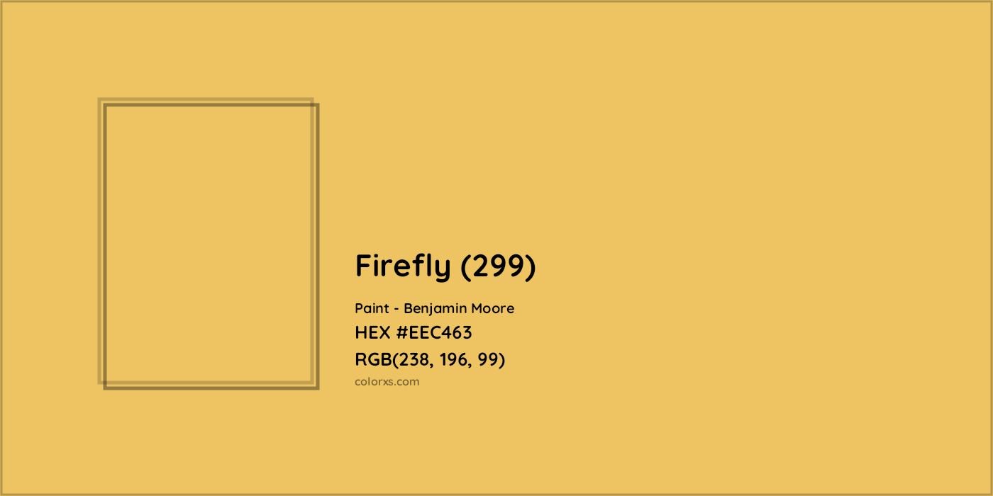 HEX #EEC463 Firefly (299) Paint Benjamin Moore - Color Code