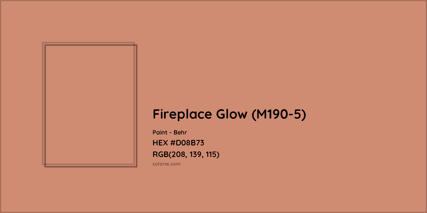 HEX #D08B73 Fireplace Glow (M190-5) Paint Behr - Color Code