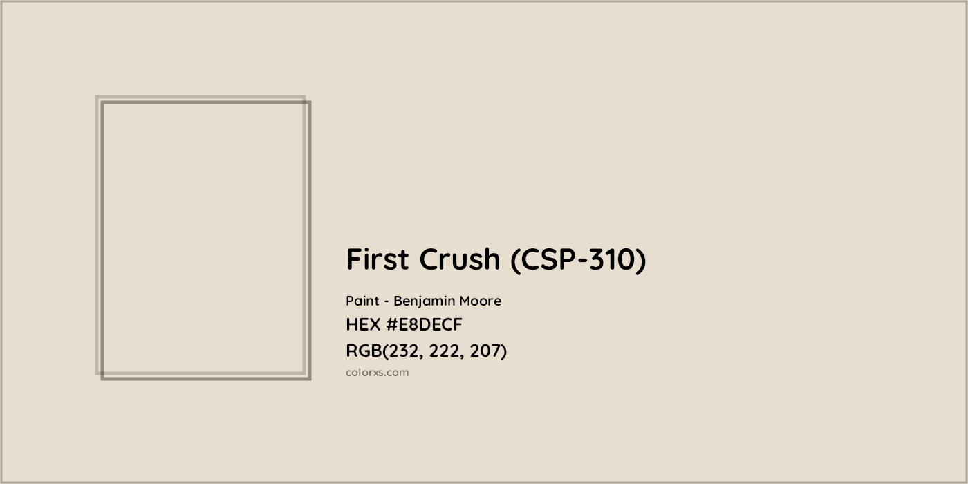 HEX #E8DECF First Crush (CSP-310) Paint Benjamin Moore - Color Code