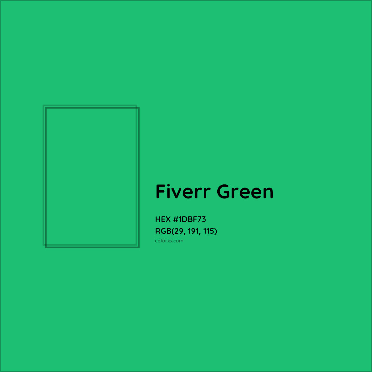 HEX #1DBF73 Fiverr Green Other Brand - Color Code
