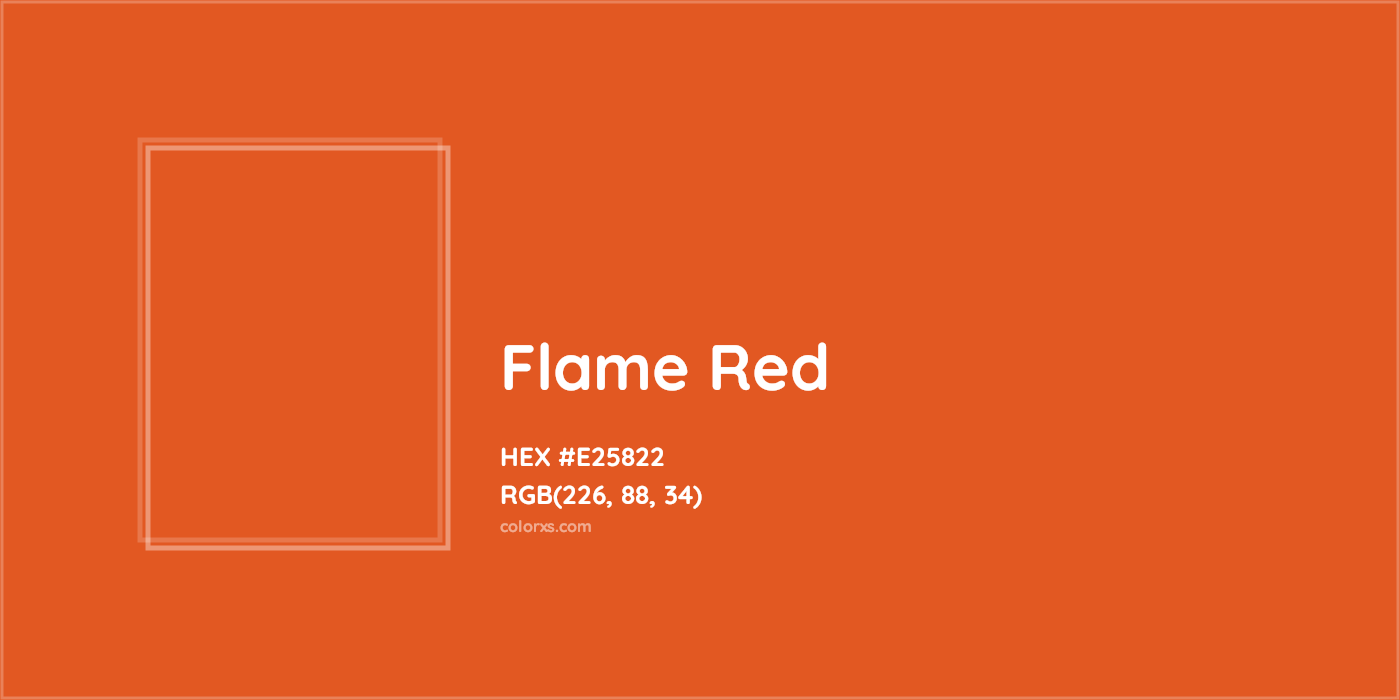 HEX #E25822 Flame Red Color - Color Code