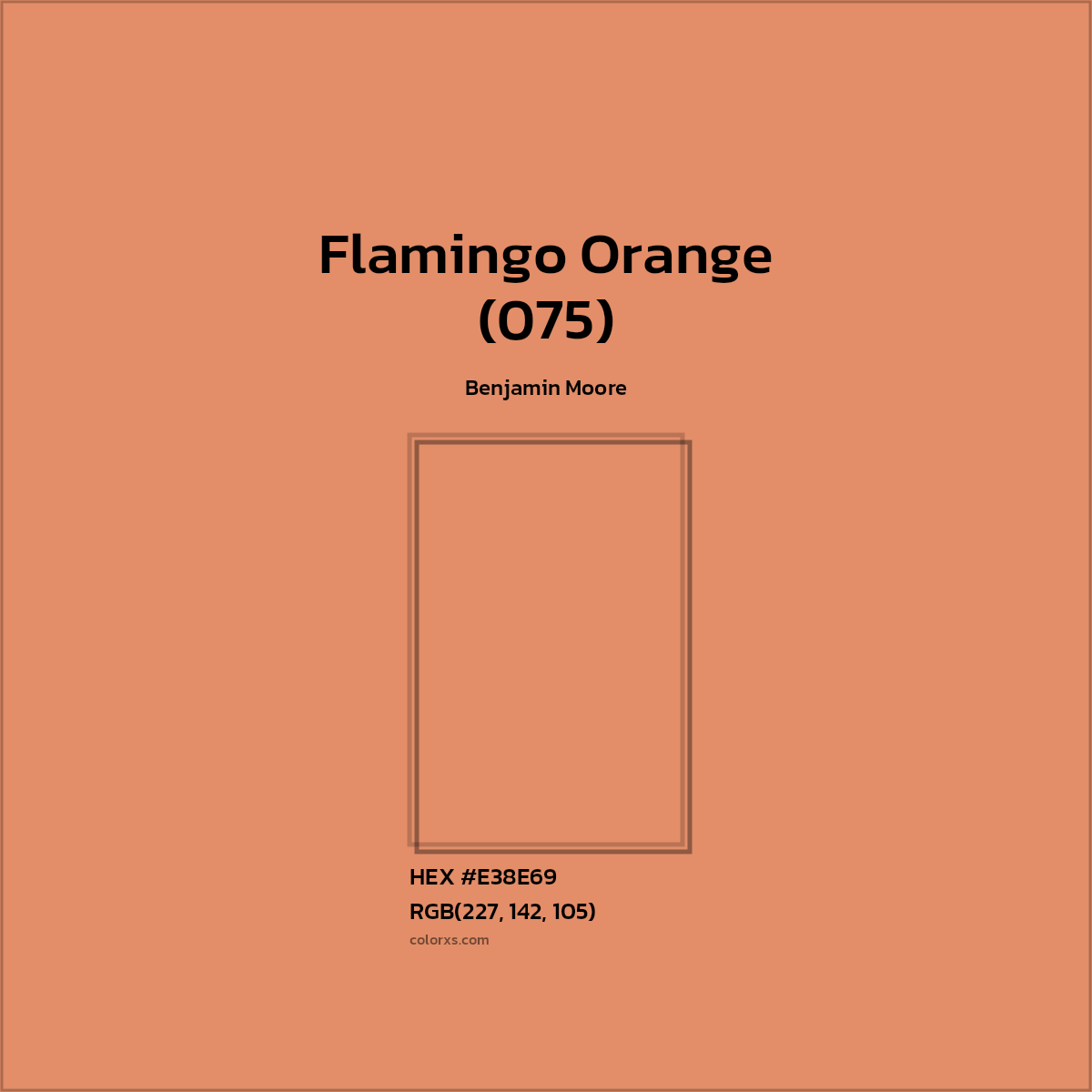 HEX #E38E69 Flamingo Orange (075) Paint Benjamin Moore - Color Code