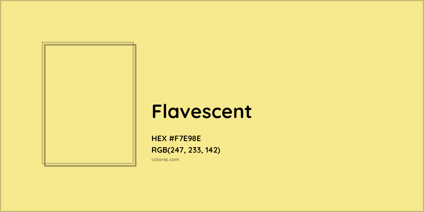 HEX #F7E98E Flavescent Color - Color Code