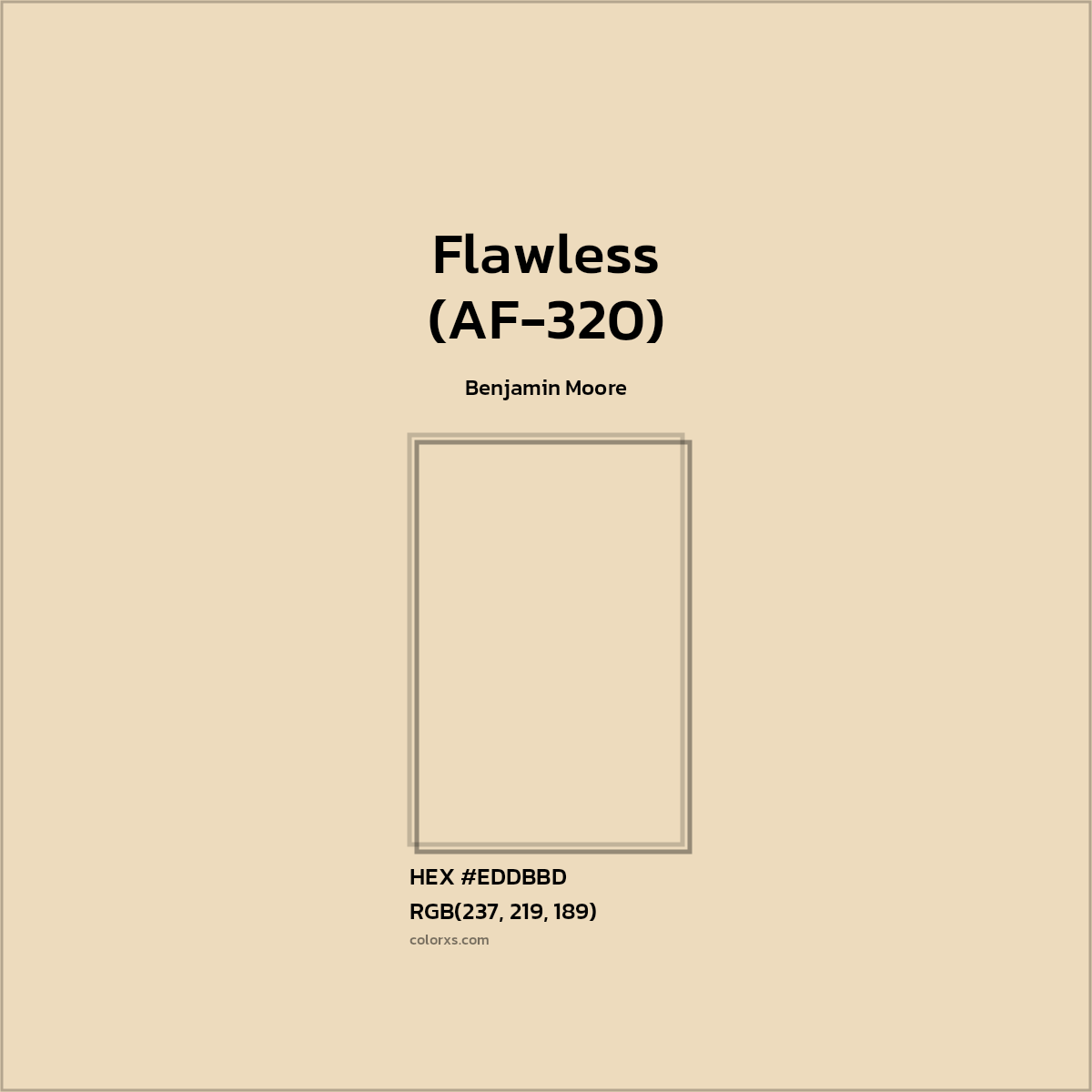 HEX #EDDBBD Flawless (AF-320) Paint Benjamin Moore - Color Code