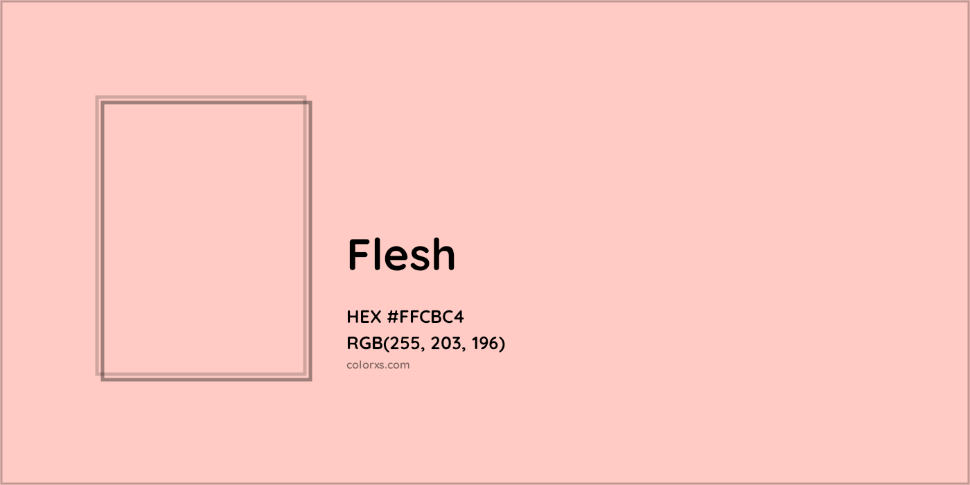 HEX #FFCBC4 Flesh Color - Color Code