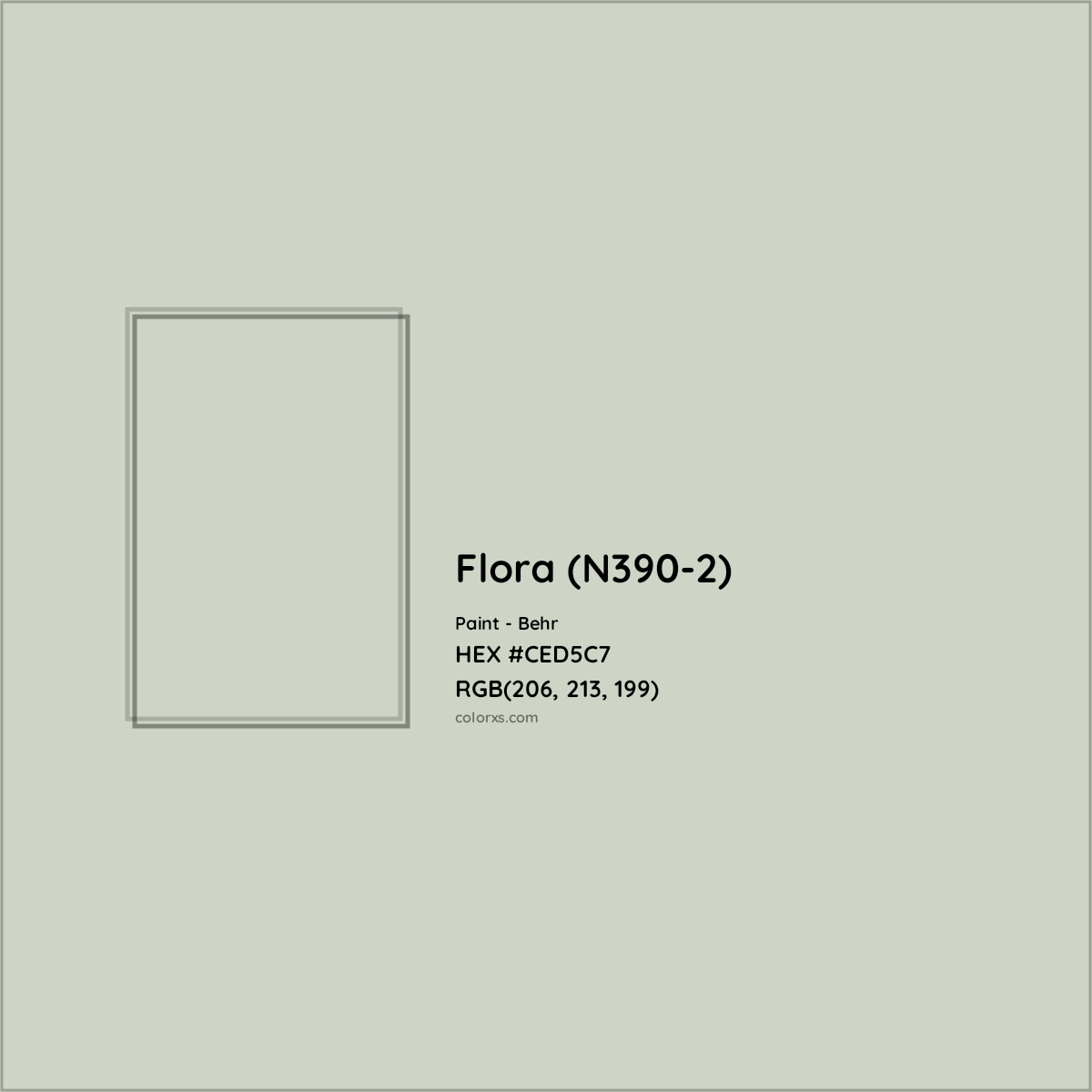 HEX #CED5C7 Flora (N390-2) Paint Behr - Color Code
