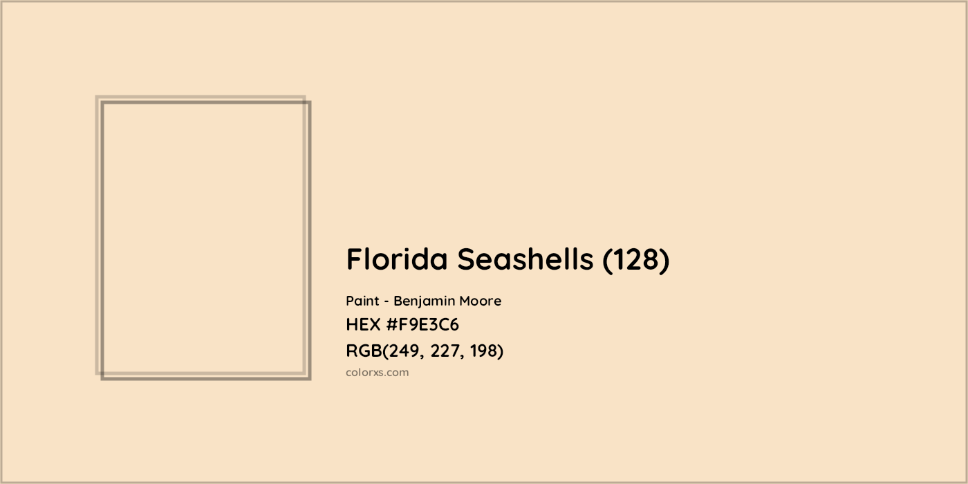 HEX #F9E3C6 Florida Seashells (128) Paint Benjamin Moore - Color Code