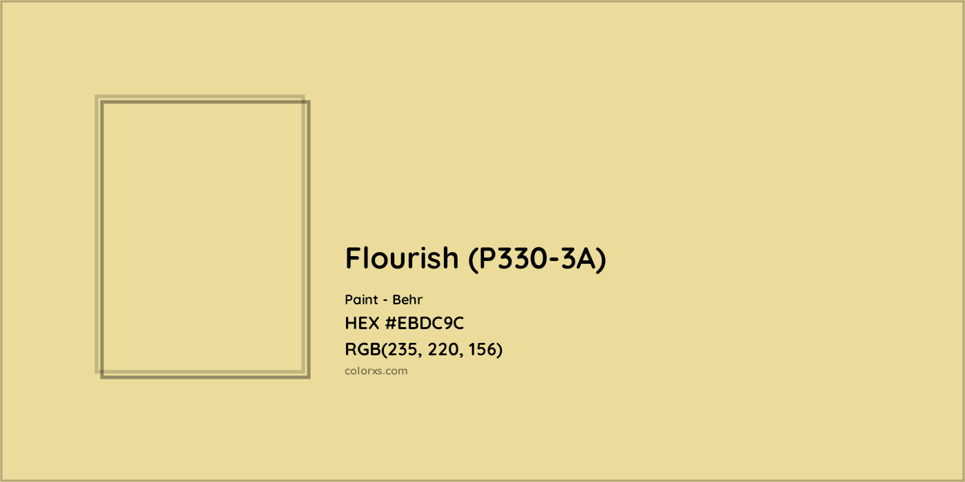 HEX #EBDC9C Flourish (P330-3A) Paint Behr - Color Code