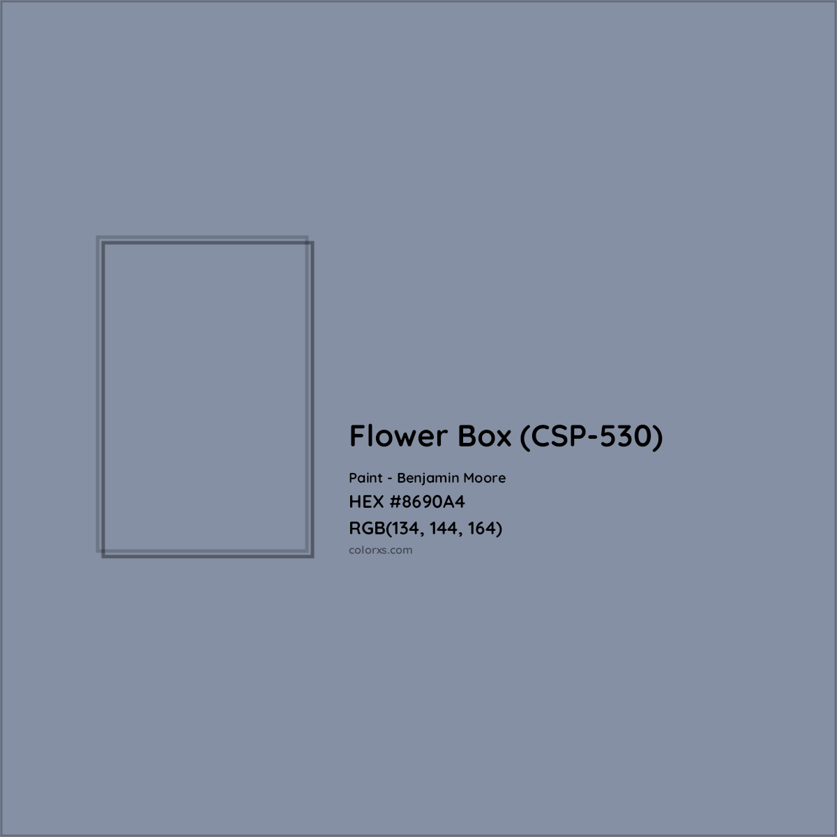 HEX #8690A4 Flower Box (CSP-530) Paint Benjamin Moore - Color Code
