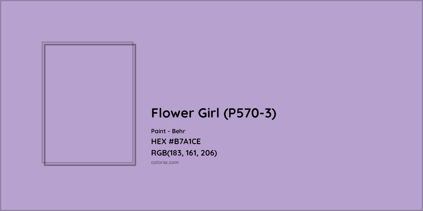 HEX #B7A1CE Flower Girl (P570-3) Paint Behr - Color Code