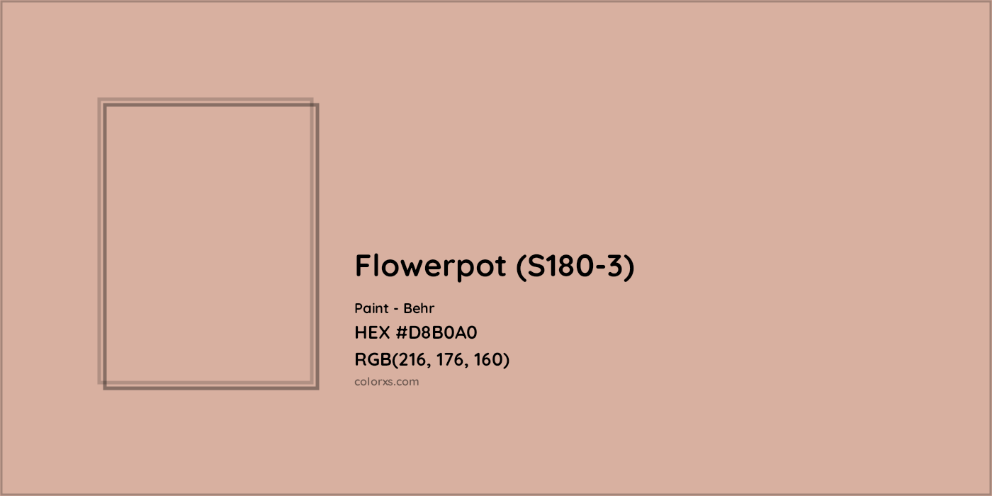 HEX #D8B0A0 Flowerpot (S180-3) Paint Behr - Color Code