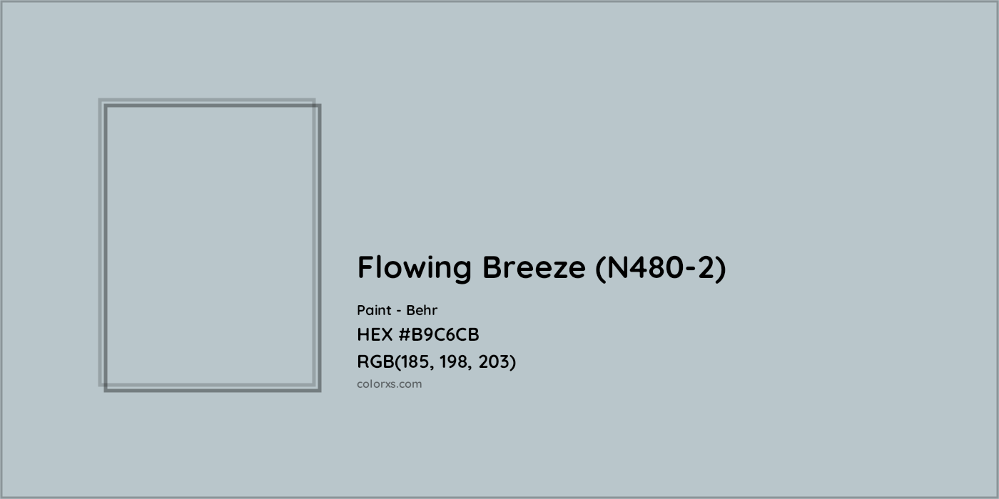 HEX #B9C6CB Flowing Breeze (N480-2) Paint Behr - Color Code