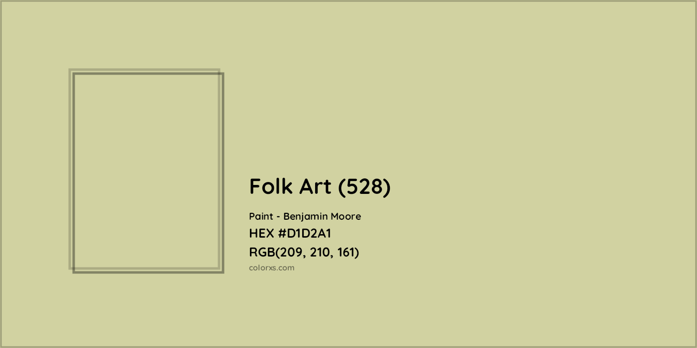 HEX #D1D2A1 Folk Art (528) Paint Benjamin Moore - Color Code