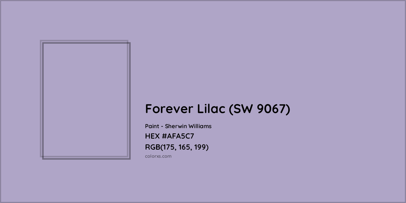 HEX #AFA5C7 Forever Lilac (SW 9067) Paint Sherwin Williams - Color Code