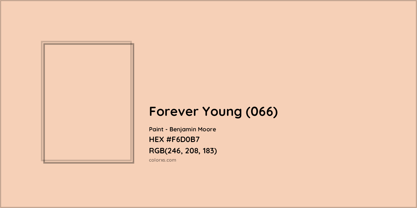 HEX #F6D0B7 Forever Young (066) Paint Benjamin Moore - Color Code