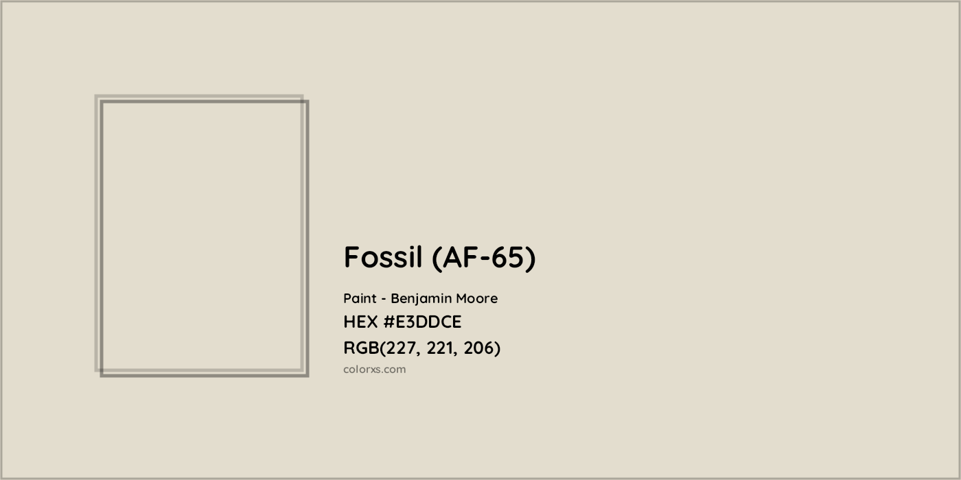 HEX #E3DDCE Fossil (AF-65) Paint Benjamin Moore - Color Code