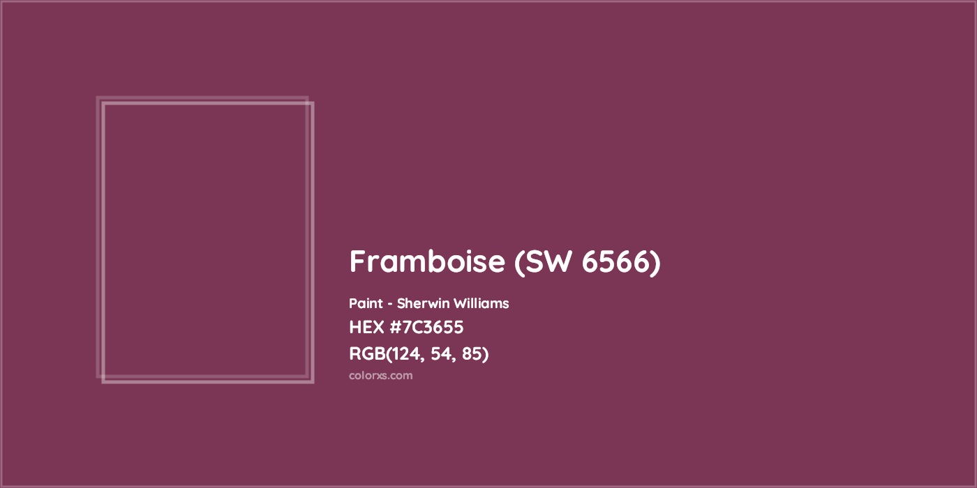HEX #7C3655 Framboise (SW 6566) Paint Sherwin Williams - Color Code