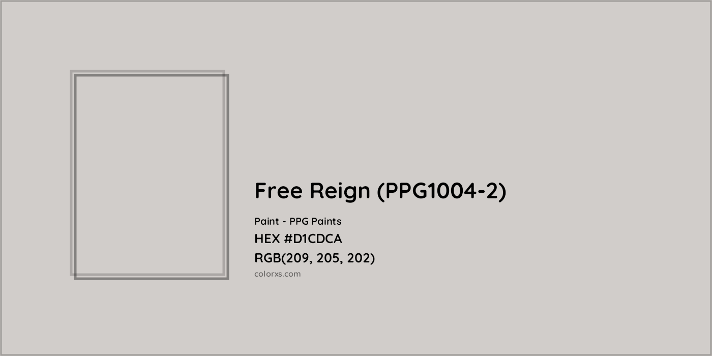 HEX #D1CDCA Free Reign (PPG1004-2) Paint PPG Paints - Color Code