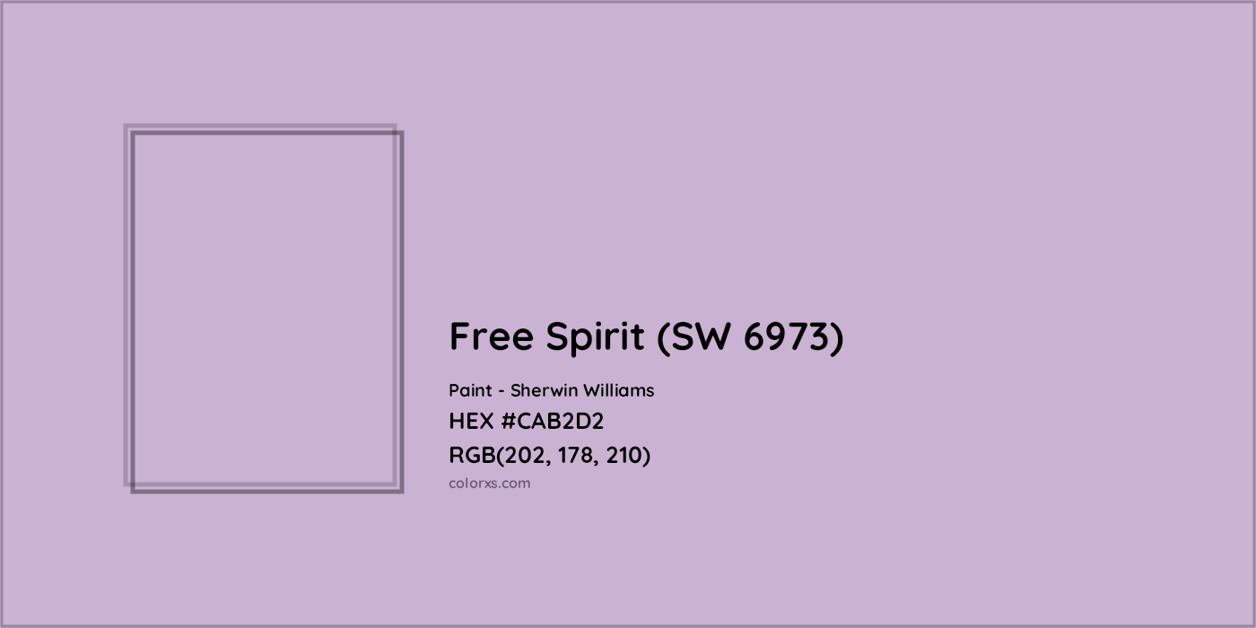 HEX #CAB2D2 Free Spirit (SW 6973) Paint Sherwin Williams - Color Code