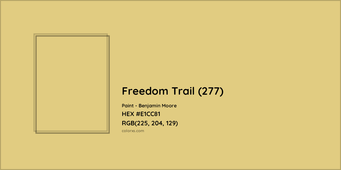 HEX #E1CC81 Freedom Trail (277) Paint Benjamin Moore - Color Code